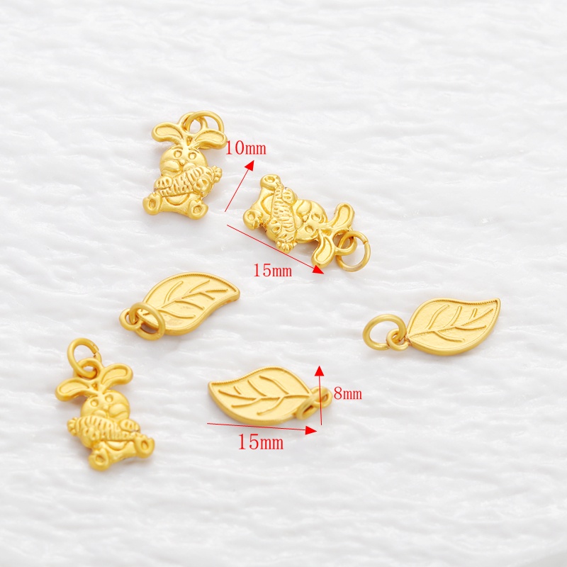 Mặt Dây Chuyền Bằng Đồng Mạ Vàng 18k 10 * 15mm Tự Làm Trang Sức Tiện Dụng