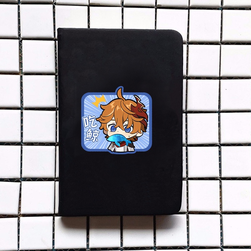 Sổ da cầm tay A6 in hình GENSHIN IMPACT ver CHỮ NHẬT game anime chibi ghi chép tiện lợi đi học