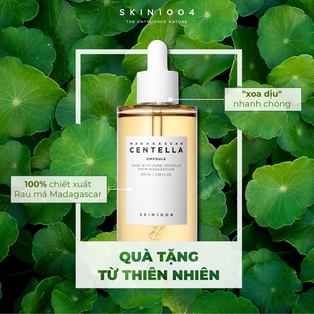 Combo 2 SP Giảm Mụn, Phục Hồi Da Chiết Xuất Rau Má Skin1004 Madagascar Centella (Serum 100ml + Kem chống nắng 50ml)