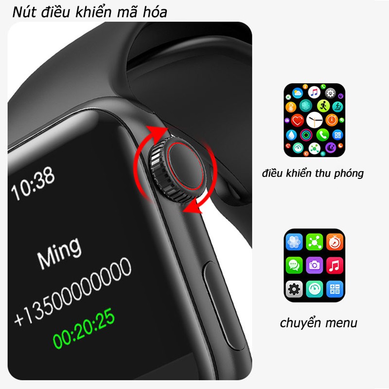 IWO HW12 smart watch Bluetooth call custom watch face Knob Button Smartwatch Apple watch series 6 40 44 mm HW16