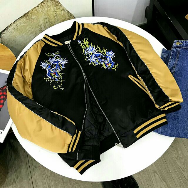 Áo khoác bomber nam thêu Ulzzang cực chất