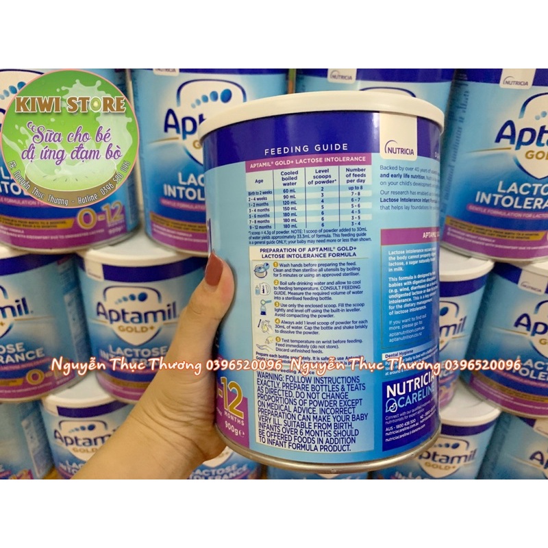 Sữa Aptamil Free Lactose Delact (Lactose Intolerance) dành cho bé bất dung nạp Lactose Úc 900gr