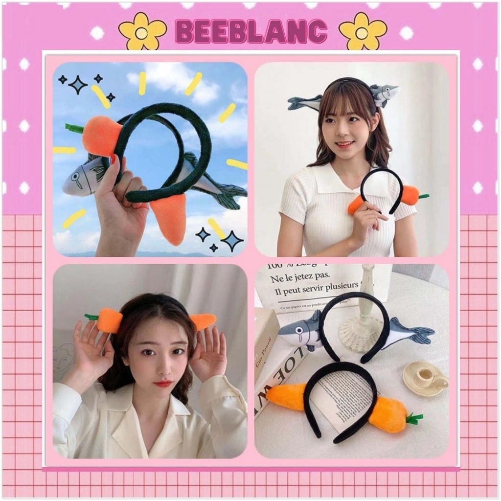 Bờm tóc cá đáng yêu Beeblanc Cài tóc cà rốt kute phong cách hoạt hình Hàn Quốc dễ thương dành cho nữ