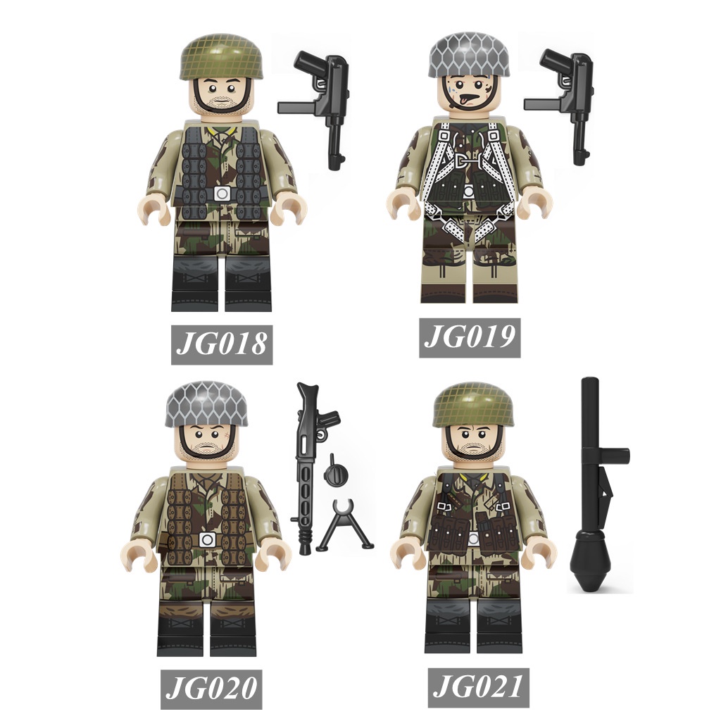 Minifigures Lính Đặc Nhiệm Đức Quốc Xã Trong Thế Chiến II JG018 JG019 JG020 JG021 - Đồ Chơi Lắp Ráp Army