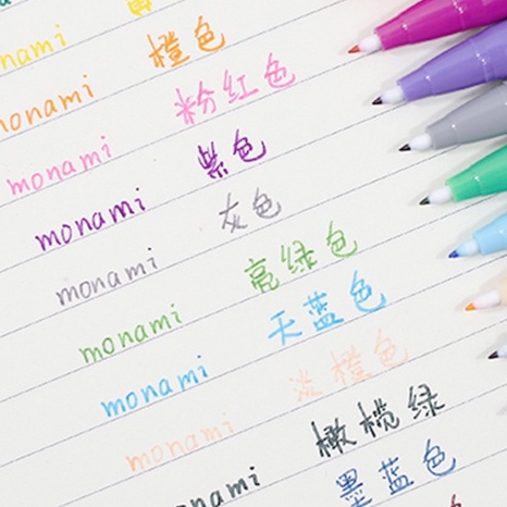 Bộ 12-24 bút màu Monami bút lông màu viết Calligraphy nét 0.4-1mm nét thanh nét đậm, tô màu đa năng
