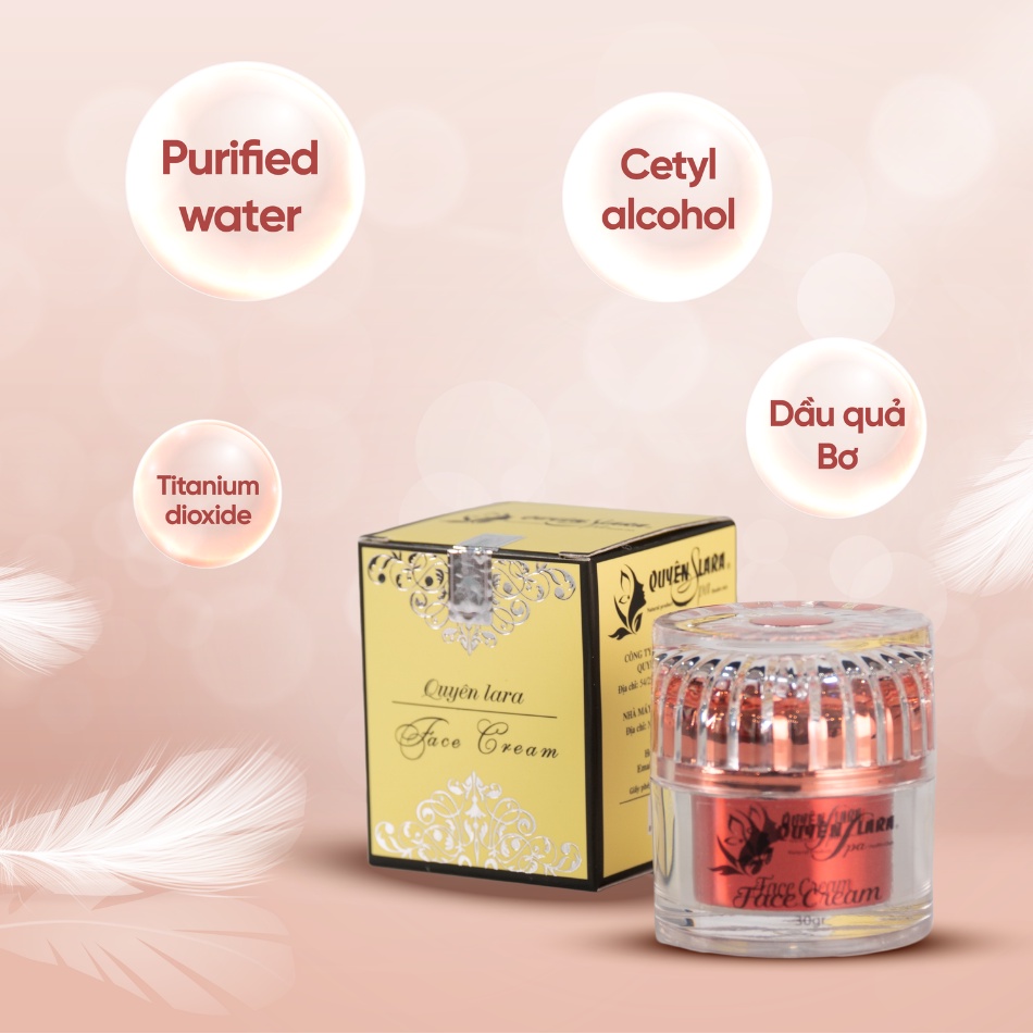 Face Cream Quyên Lara Kem Dưỡng Và Tái Tạo Da Giúp Trắng Da,Mờ Nám Trắng Hồng Tự Nhiên 30g