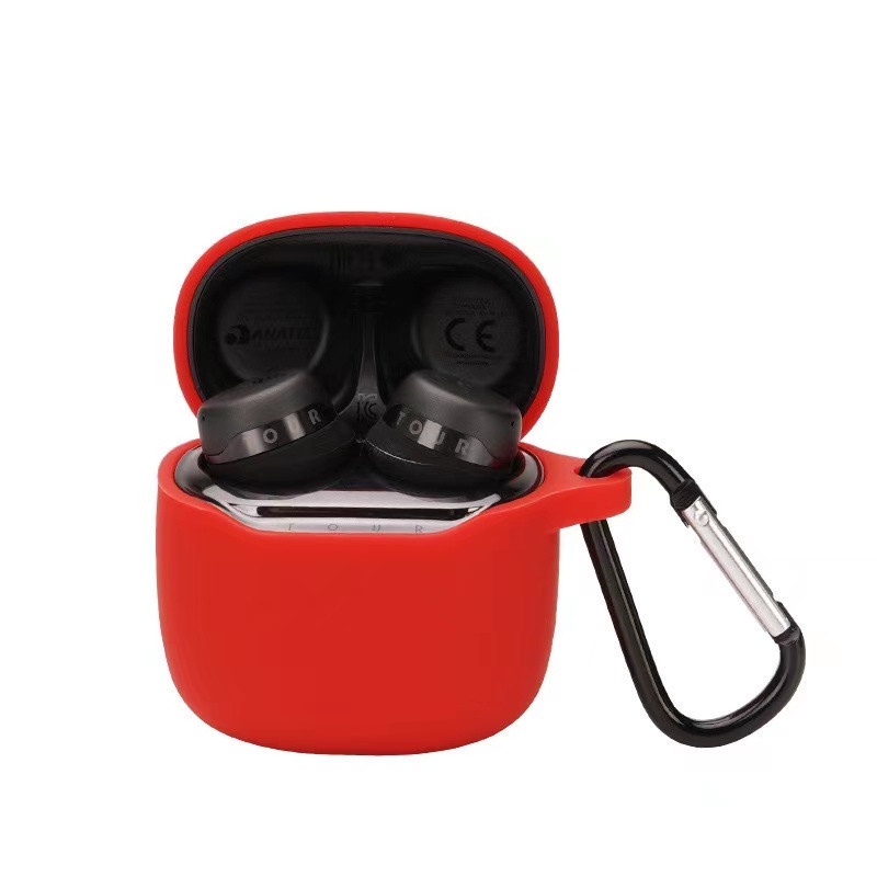Vỏ Bảo Vệ Hộp Sạc Tai Nghe JBL TOUR PRO+TWS Mềm Màu Trơn Kèm Móc