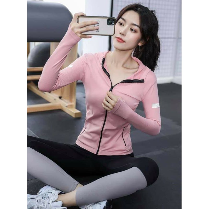 [Hàng Cao Cấp] Áo Khoác Thể Thao Nữ PQ Hàng Nhập. Áo Khoác Nhẹ Tập Gym, Yoga