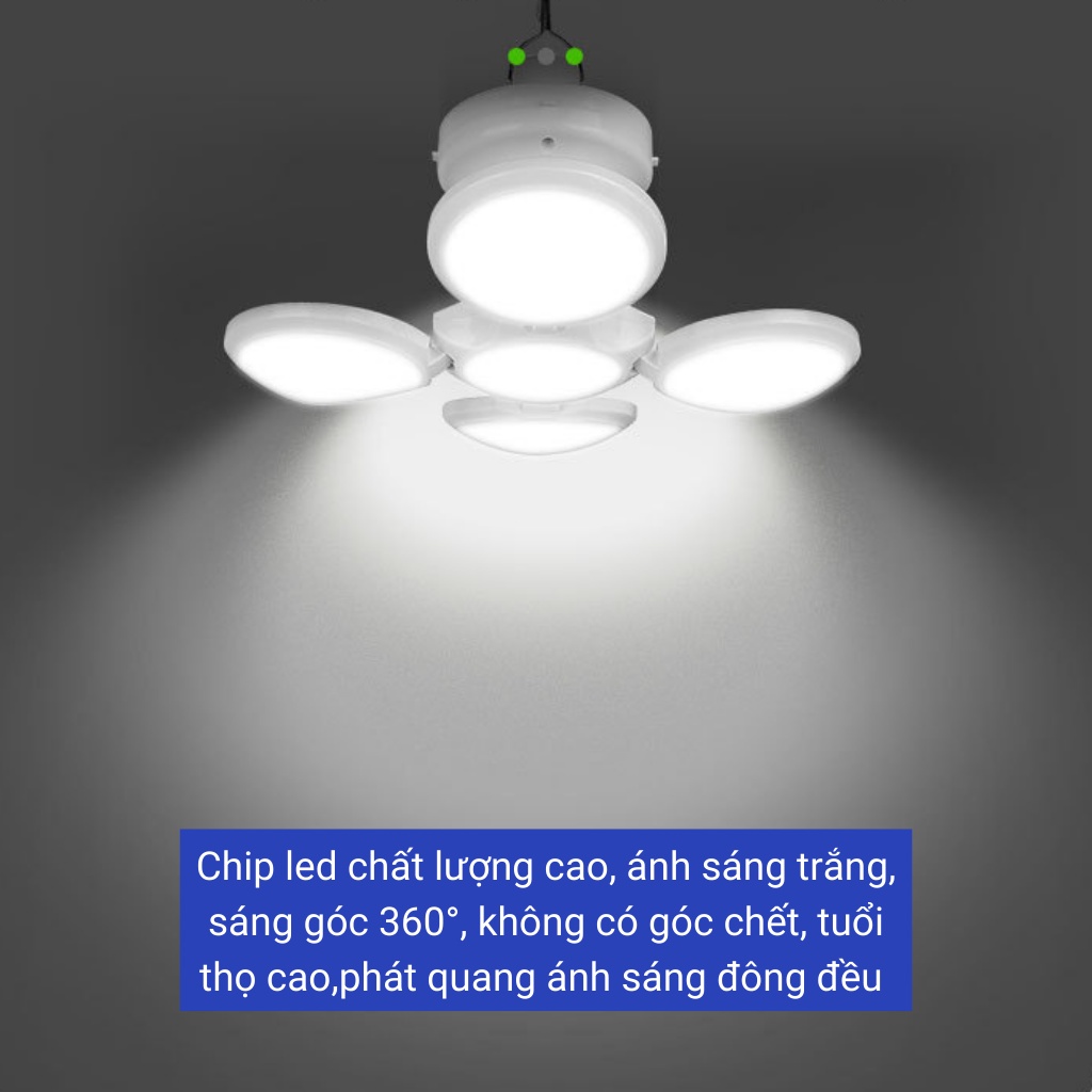 Đèn năng lượng mặt trời, đèn led gấp cánh hoa JQ-047 SHOPNHATPHONG, 5 chế độ sáng, cảm biến ánh sáng, chống nước ip65