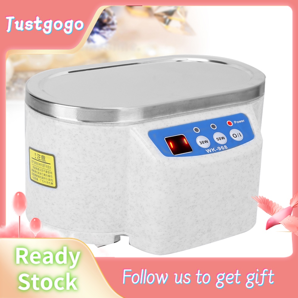 (Hàng Mới Về) Máy Làm Sạch Trang Sức Bằng Sóng Siêu Âm 30w 50w Phích Cắm Eu 220v