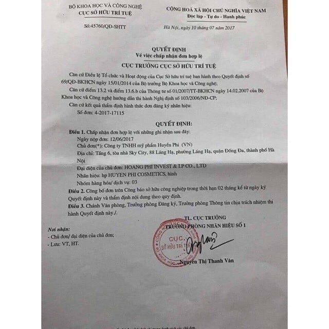 SỮA RỬA MẶT HUYỀN PHI