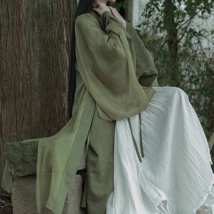 Qiongguang Đầm Hán Phục Vải Tuyn Nhẹ Nhàng Thanh Lịch Tay Rộng 10.4