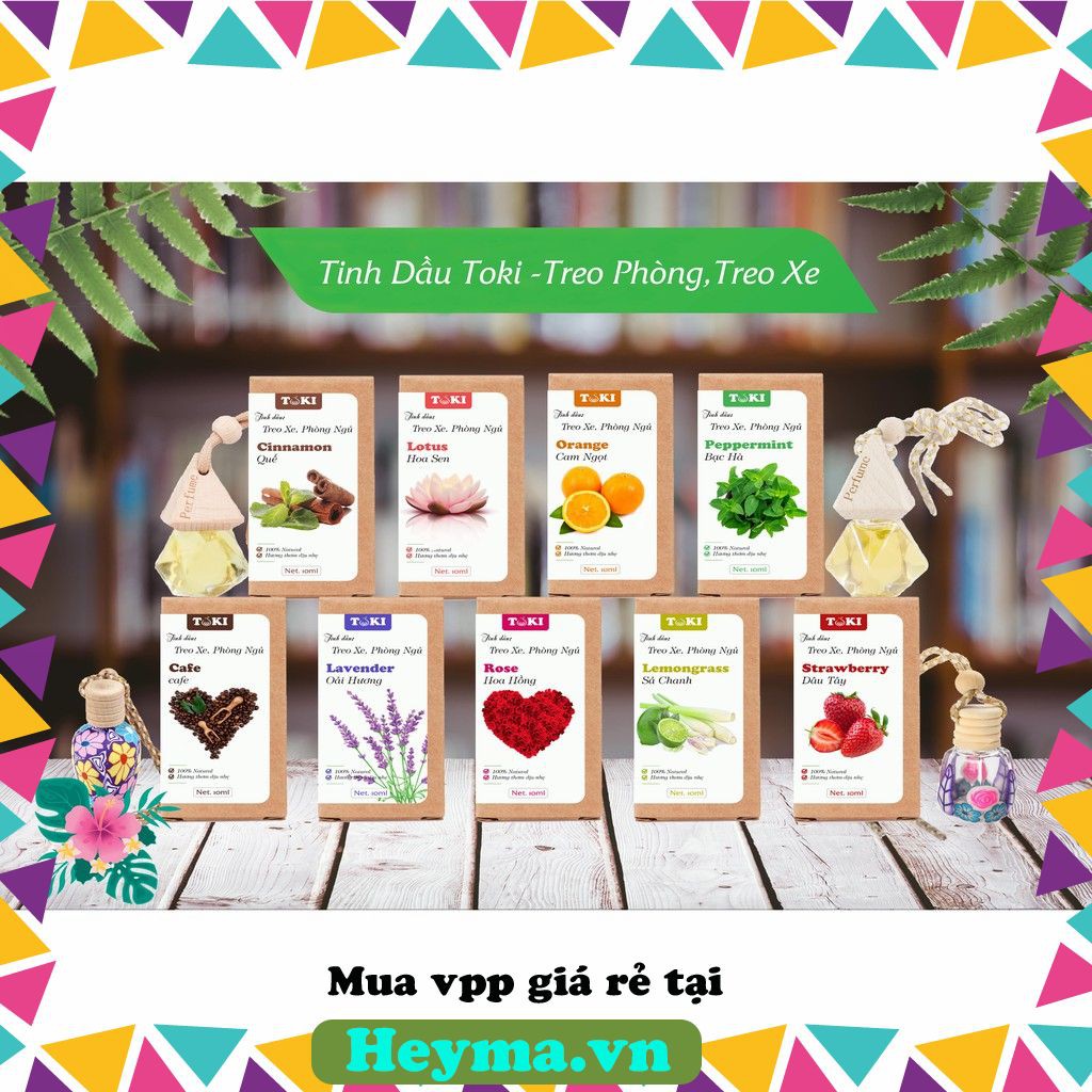 Tinh Dầu Thiên Nhiên (9 mùi ) - Tinh dầu treo phòng/ tủ quần áo/ treo xe hơi chống say xe 10ml