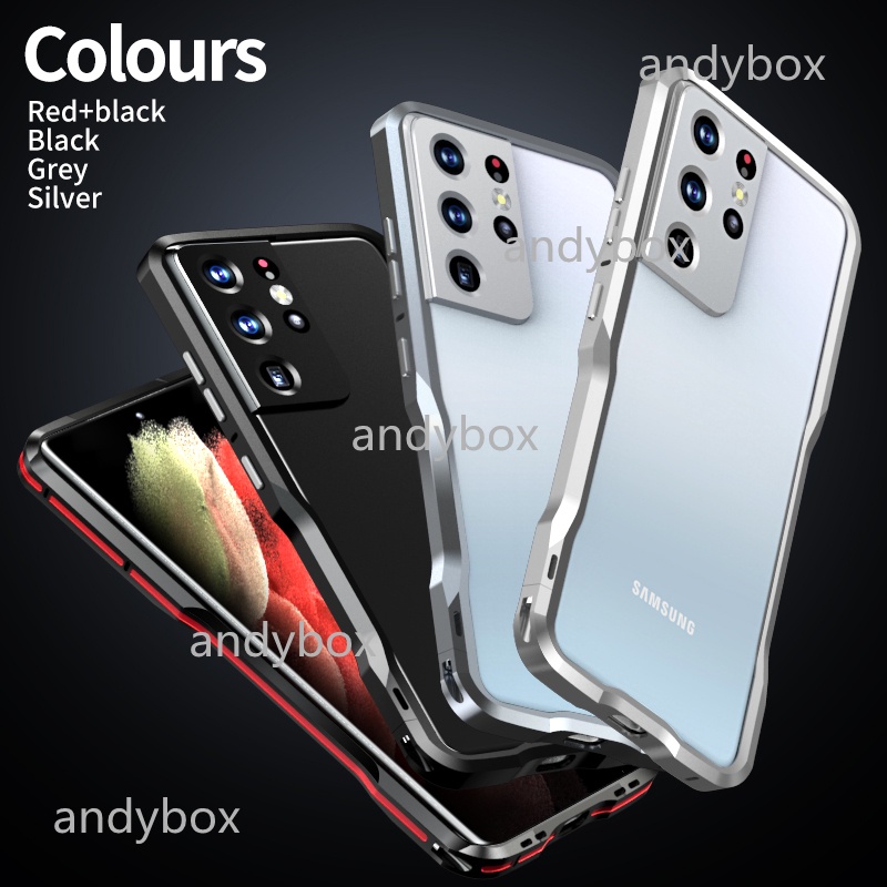 LUPHIE Ốp Điện Thoại Dạng Giáp Viền Kim Loại Cho Samsung S22 S21 Ultra Case Galaxy S21 + S22 +