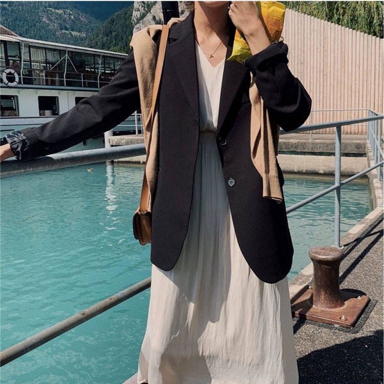 Áo khoác vest đơn giản mùa xuân và mùa thu  cho nữ