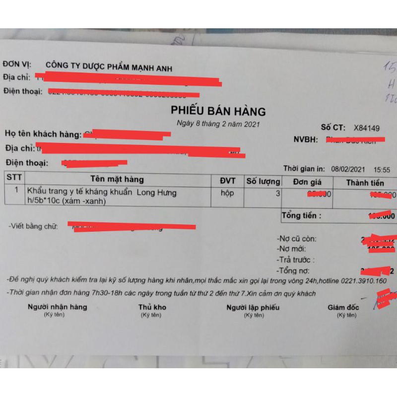 Khẩu Trang Y Tế Long Hưng 4 lớp - Hộp 50c