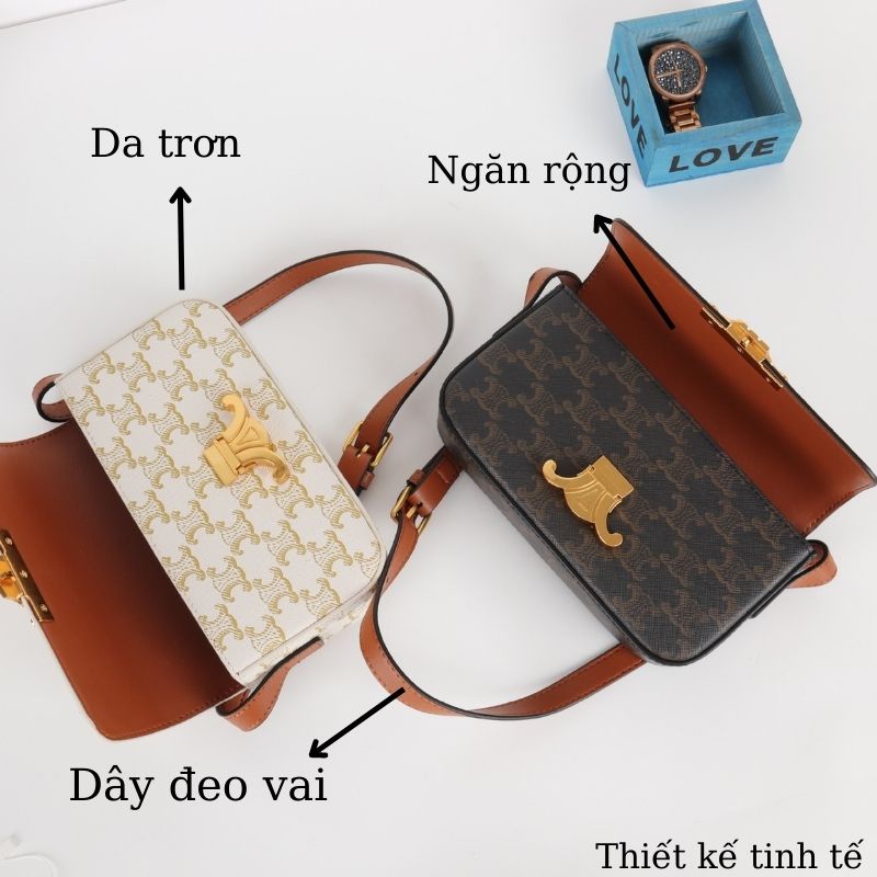 Túi xách nữ mini kẹp nách chất da pu Celin hình chữ nhật xịn đẹp JUMITO T1.057.HO