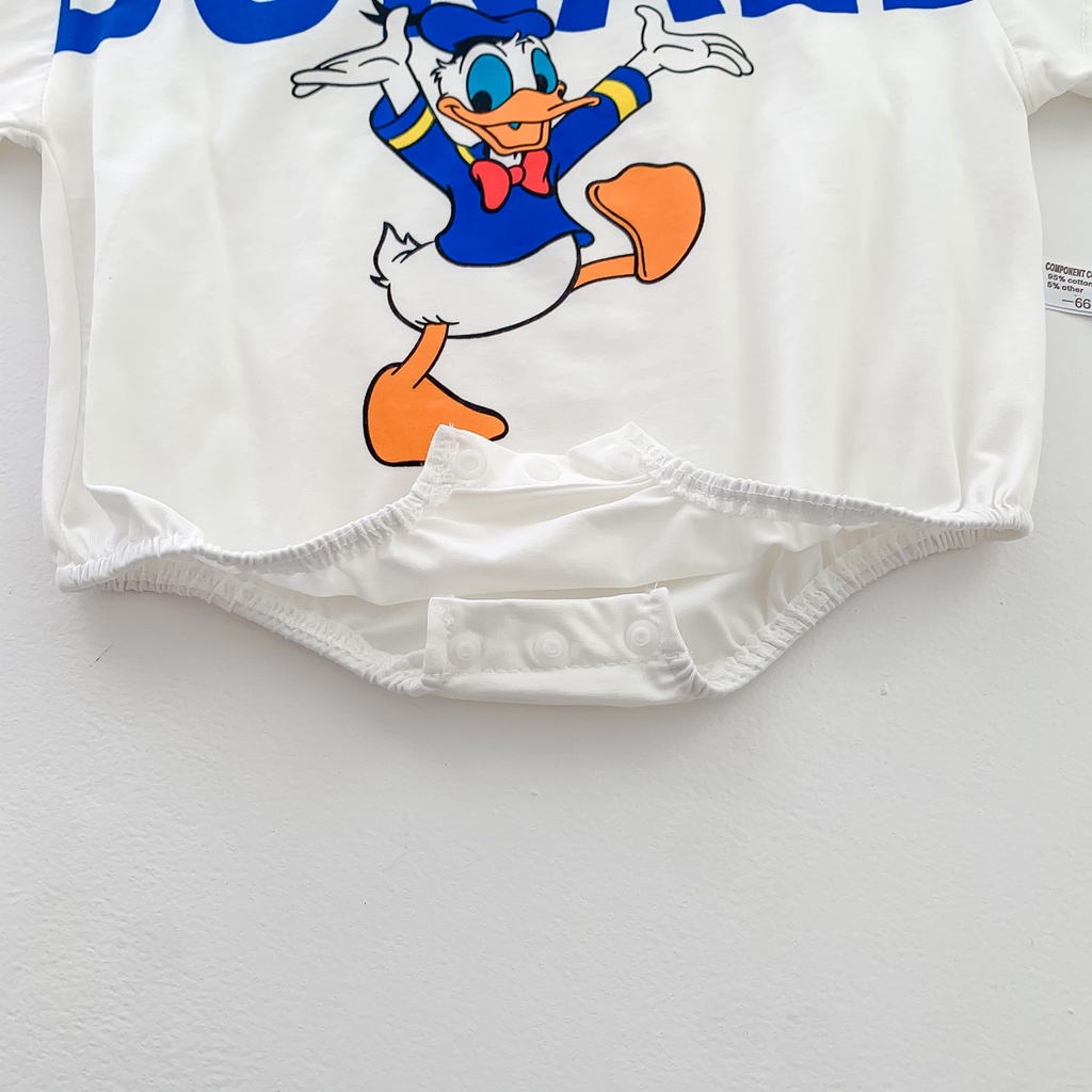 Bộ áo liền quần dáng rộng/ Đôi vớ thiết kế hoạt hình thời trang mùa hè đáng yêu dành cho trẻ sơ sinh