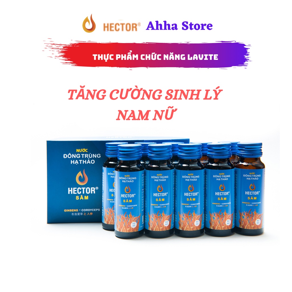 Hộp Nước Đông Trùng Hạ Thảo Hector Sâm đóng chai|| Hỗ trợ sinh lý Nam nữ| Tăng cường nội tiết tố