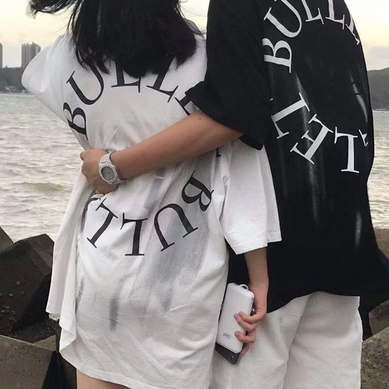 Áo Thun Cotton Ngắn Tay Dáng Rộng In Chữ Thiết Kế Mới Thời Trang Dành Cho Mùa Hè