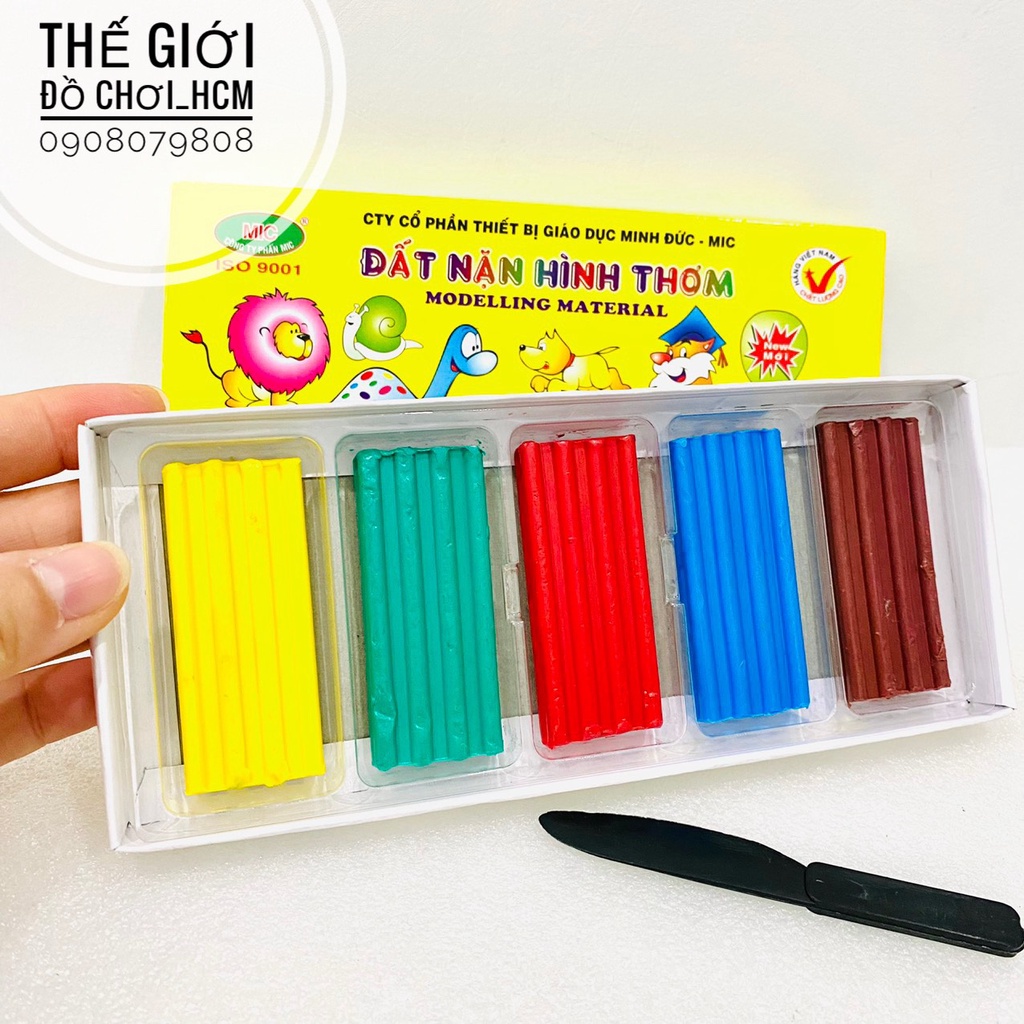 [TRỢ GIÁ-RẺ] Đồ chơi đất nặn hình 5 màu, có mùi thơm dành cho bé thích nặn đất sét, học mĩ thuật
