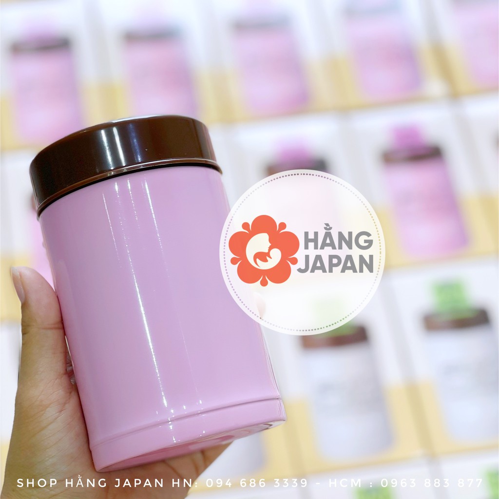 Bình ủ cháo giữ nhiệt siêu gọn nhẹ Stainless nội địa Nhật 260ml đủ màu