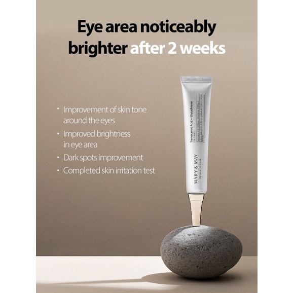 Kem giảm thâm mắt MARY &amp; MAY TRANEXAMIC ACID GLUTATHIONE EYE CREAM