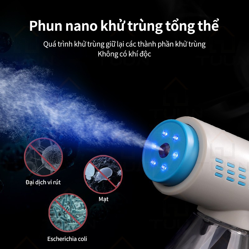 Máy Phun Sương Khử Trùng Không Dây Thiết Kế Cầm Tay Sạc USB Tiện Dụng