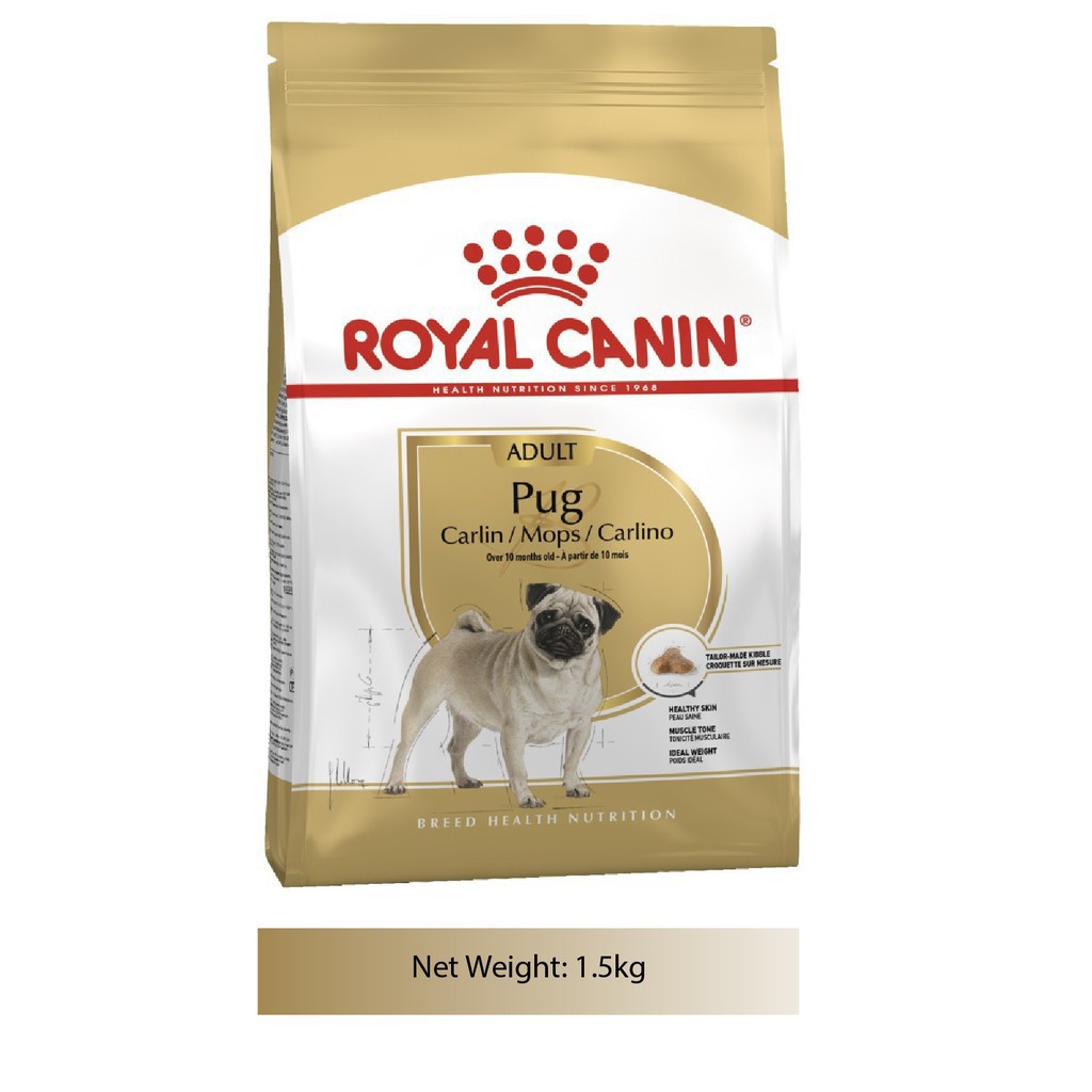 1.5kg(❁´◡`❁)ROYAL CANIN PUG ADULT Dành riêng cho chó Pug trên 10 tháng tuổi.