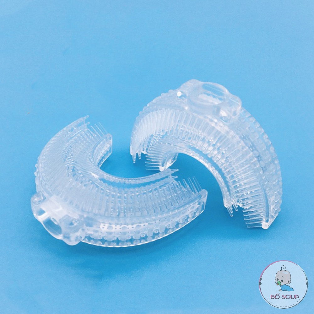 Bàn chải đánh răng cho bé chữ U silicon 1 - 8 tuổi