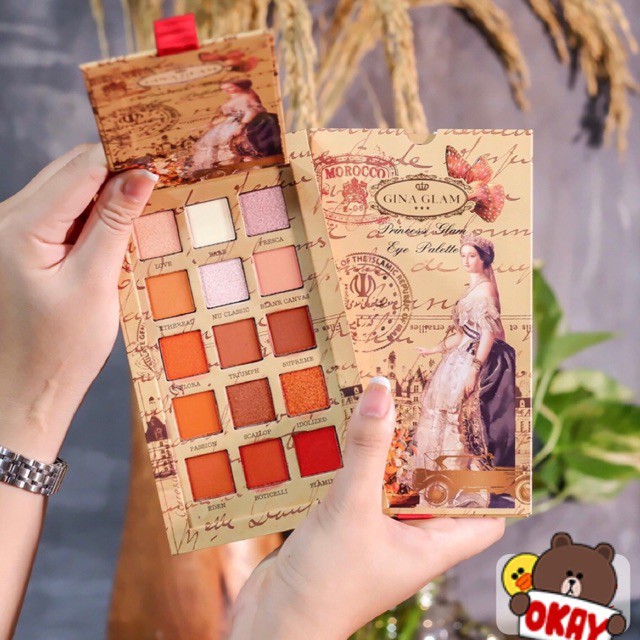 PHẤN MẮT 15 ô GINA GLAM G90 lì lâu trôi