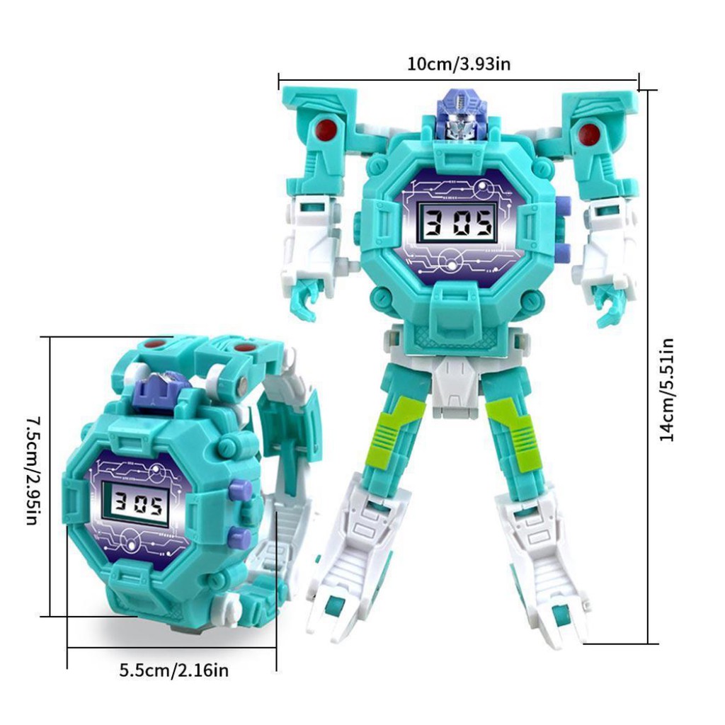 Đồng Hồ Điện Tử Cao Cấp  Dành Cho Trẻ Em Biến Hình Robot 2 Trong 1 DHROBOT02