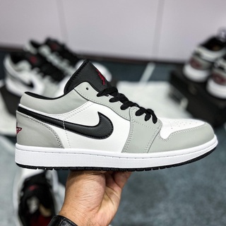 Giày jordan cổ thấp, jd 1 low s.cấp smoker grey v2 full box bill, phụ kiện