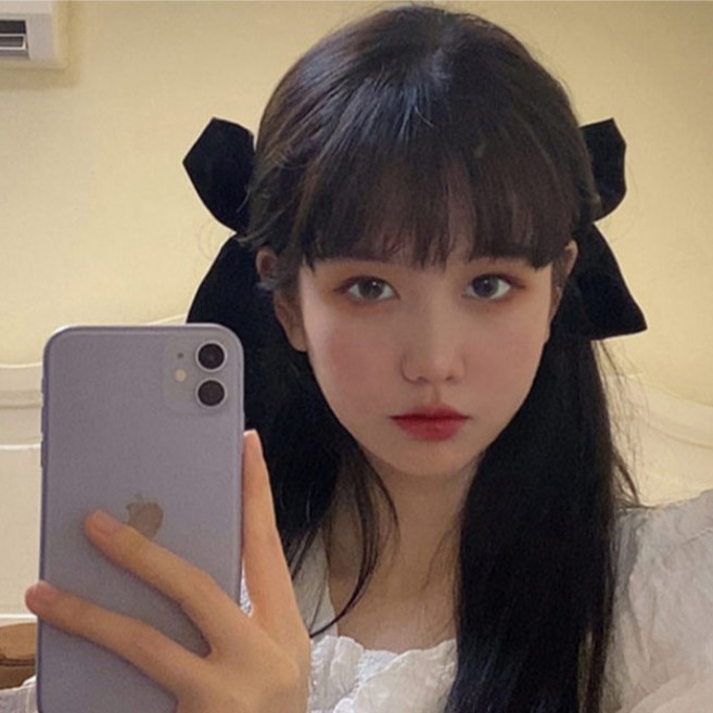 Kẹp tóc trang trí nơ vải nhung xinh xắn