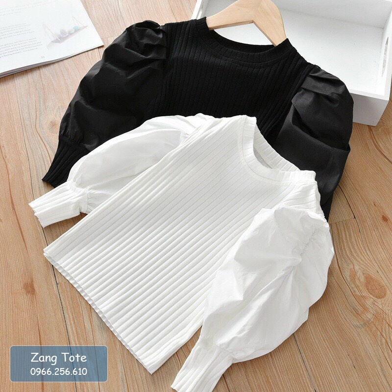 ZA3 - Áo tay bồng chất Thun gân cao cấp xinh & sang size người lớn - Zang Tote
