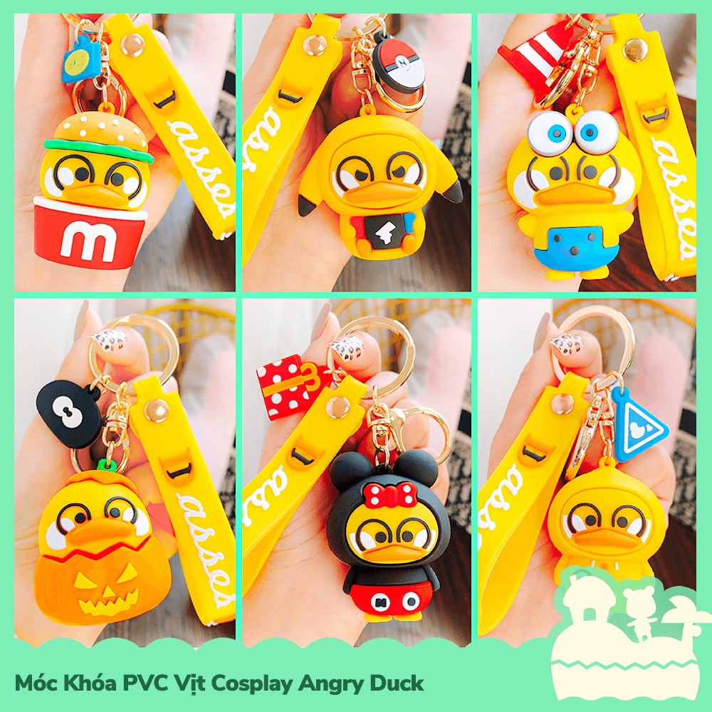 [Sẵn VN] Móc Khóa PVC Cosplay Angry Duck Siêu Hài