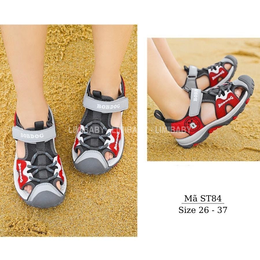Sandal bé trai BOBDOG dép rọ kiểu bít mũi thời trang cho bé trai  học sinh nam tiểu trung học 3 - 12 Tuổi LIMIBABY ST84