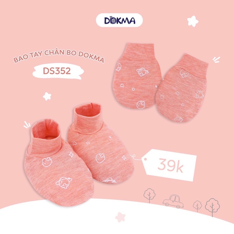 Set bao tay chân bo chun sơ sinh Dokma DS352