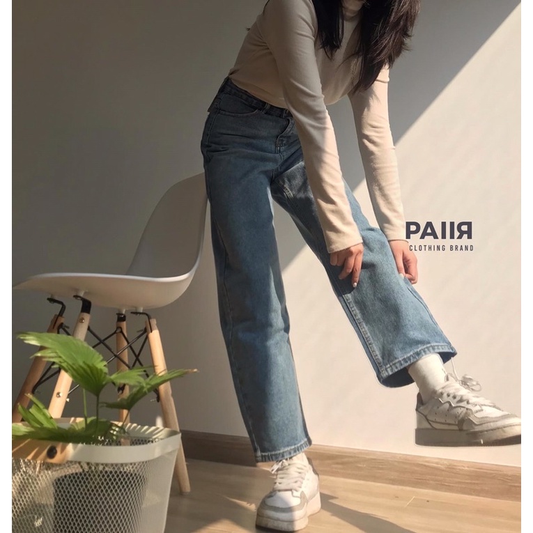 Quần bò ống suông xanh trung Codie Jeans | BigBuy360 - bigbuy360.vn