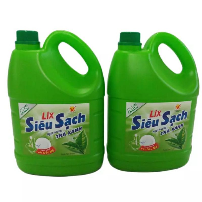 🌷 NƯỚC RỬA CHÉN LIX SIÊU SẠCH 3,8 KG HƯƠNG TRÀ XANH