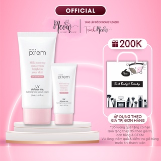 Kem chống nắng vật lý Make P:rem UV defense me Calming tone up sun cream 20ml - 50ml