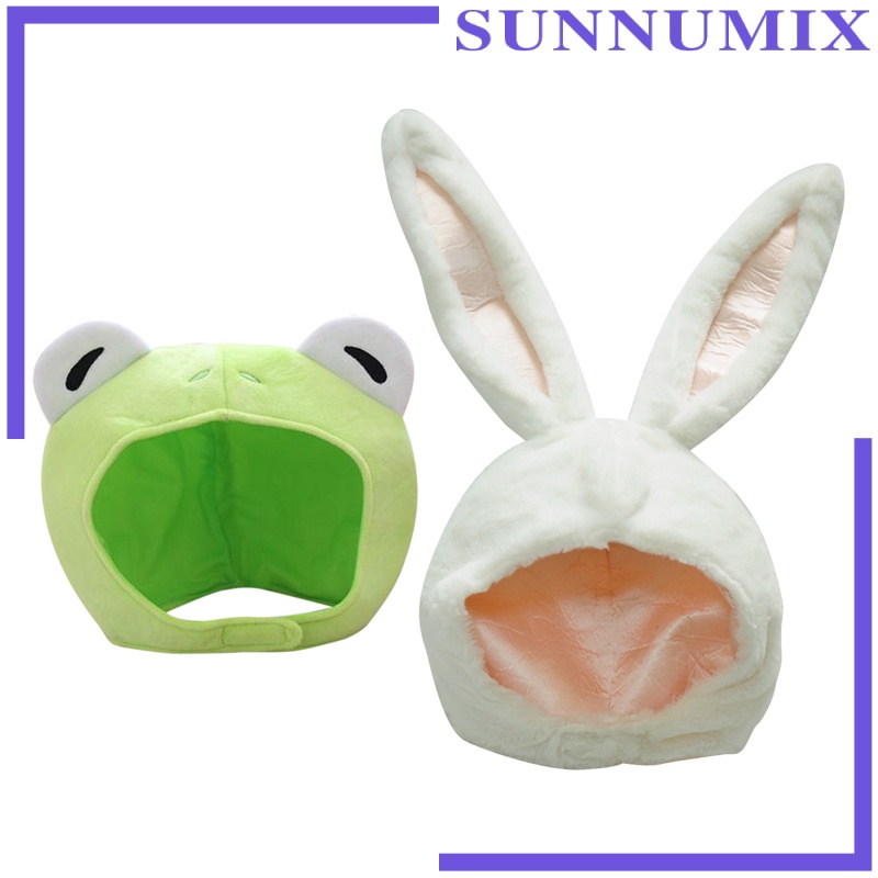Set 2 Mũ Cotton Giữ Ấm Tai Thỏ / Ếch Giáng Sinh / Năm Mới