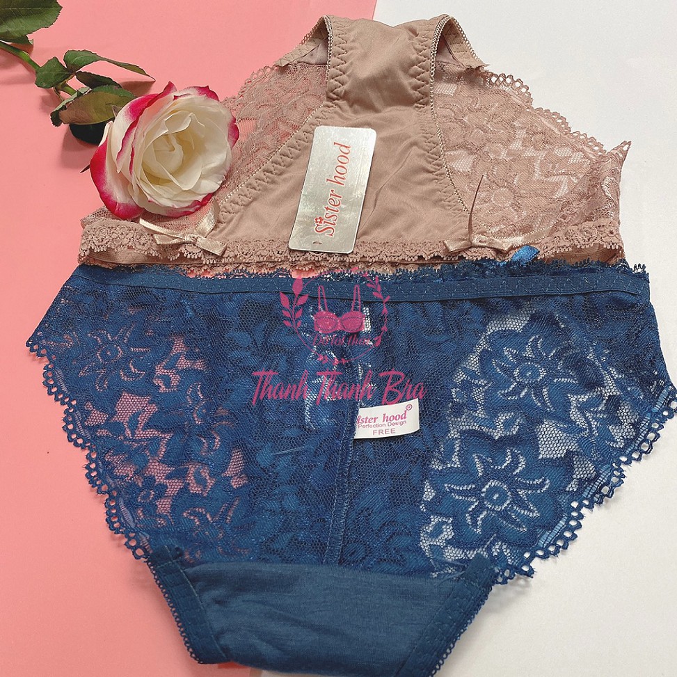 Quần lót nữ thái lan Sisterhood  #488 - Phối ren và thun lạnh - nơ xinh - Form M
