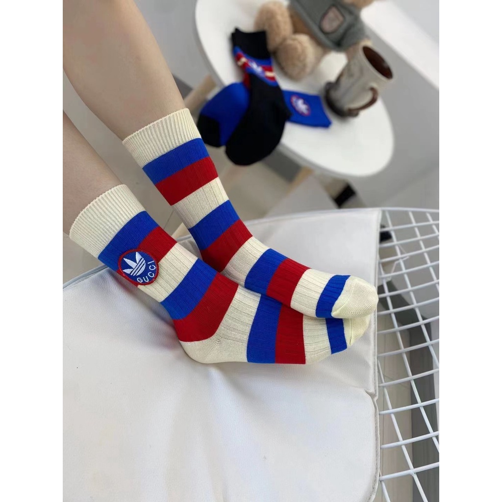 Tất Cổ Cao Họa Tiết Kẻ Sọc Thời Trang Thu Đông Cho Nam Nữ