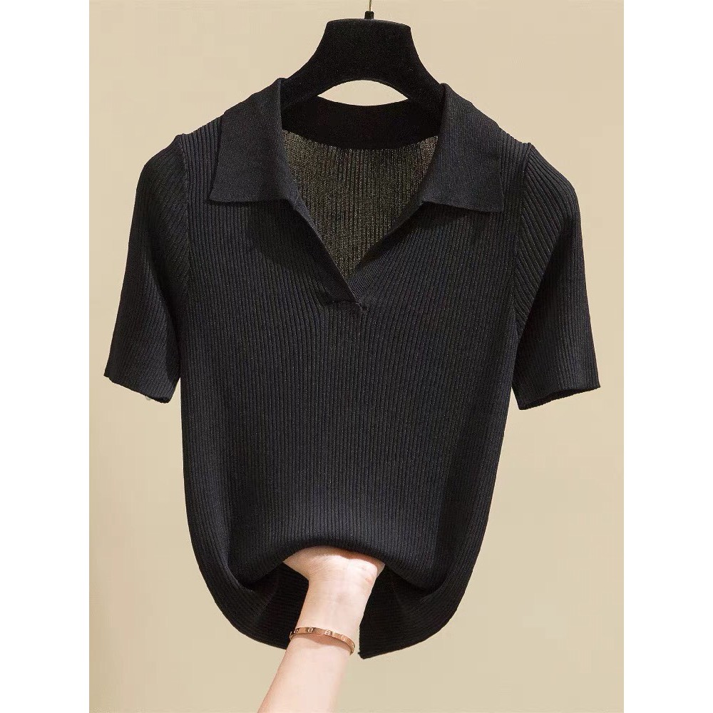 - Áo thun crotop kiểu ôm, áo phông crotop tay ngắn có cổ phong cách Hàn Quốc thời trang DYN’S HOUSE - A656 | BigBuy360 - bigbuy360.vn