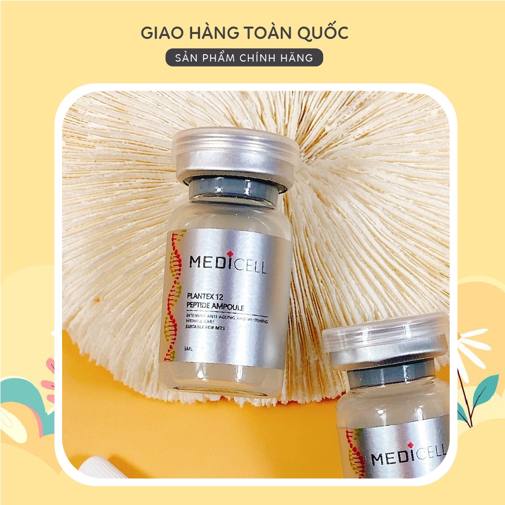 Tinh Chất Lăn Kim Trắng Da, Serum Tế Bào Gốc Tái Tạo Phục Hồi Da Plantex 12 Peptide Medicell - Lọ 5ml