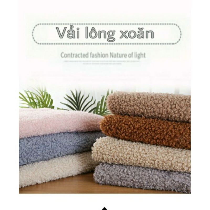 Vải lông xoăn may tóc Doll KPOP