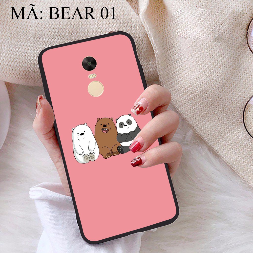Ốp lưng Xiaomi Redmi Note 4X viền dẻo TPU BST Gia Đình Nhà Gấu