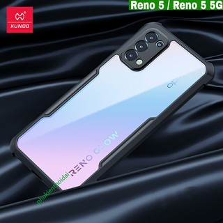 Ốp lưng XUNDD Reno 5 / Reno 5 5G dùng chung chống sốc chống va đập mạnh lưng trong viền dẻo