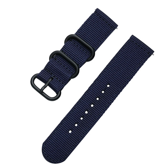 Dây nylon 18mm 20mm 22mm 24mm cho đồng hồ garmin gear s3 / s2 sport garminmoveavenu ticwatch pro / e
